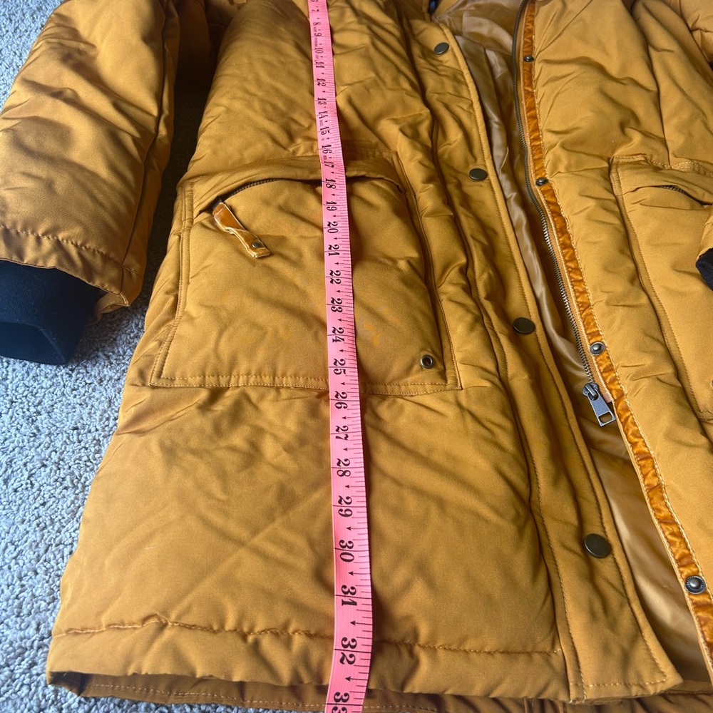 NWOT!!! Gorgeous Gold Heavyweight puffer midi jacket . Sz Medium. - Picture 5 of 13